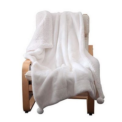 qualité  Luxury High Quality 100% Polyester Faux Rabbit Fur Throw Blanket Anti-pilling Custom Wholesale usine